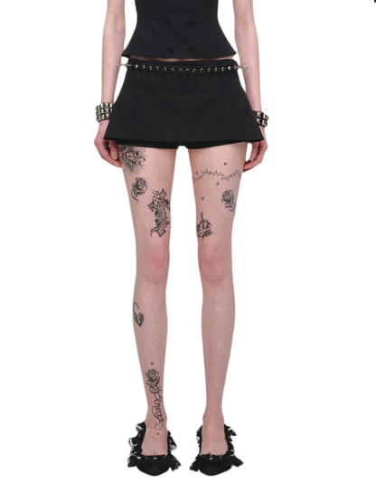 Structured A-Line Mini Skirt