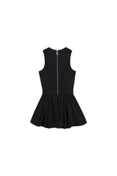 Black Pleated Puffy Dress - YJ1NGZYZJ? Official