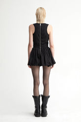 Black Pleated Puffy Dress - YJ1NGZYZJ? Official