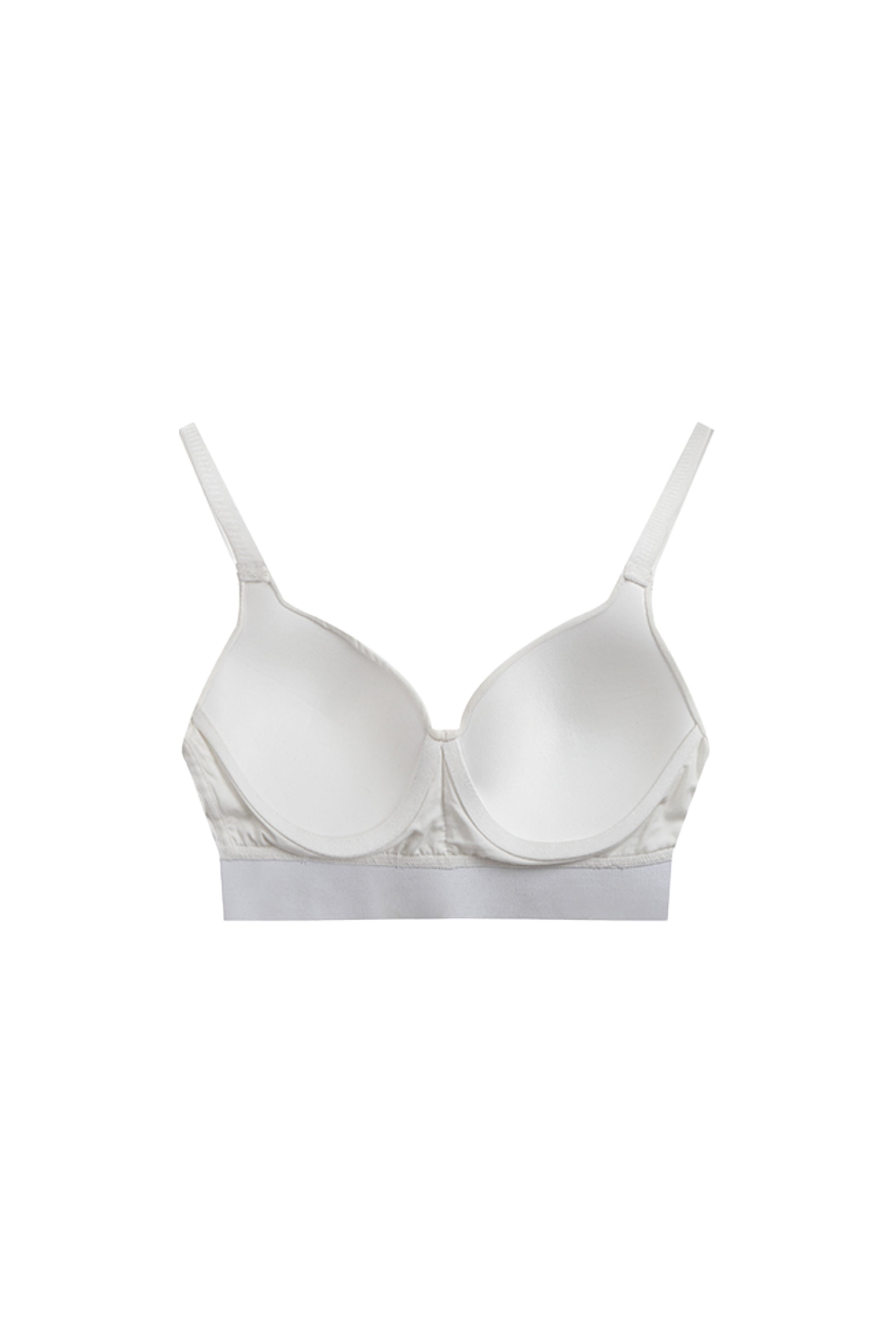 Cotton Push Up Plunge Bra In White - YJ1NGZYZJ? Official