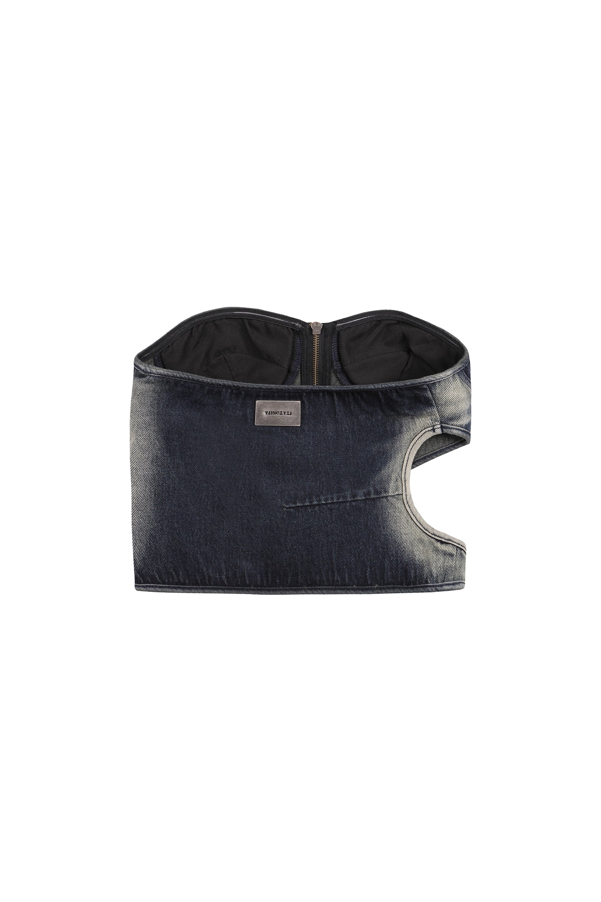 Cut-Out Denim Tube Top - YJ1NGZYZJ? Official