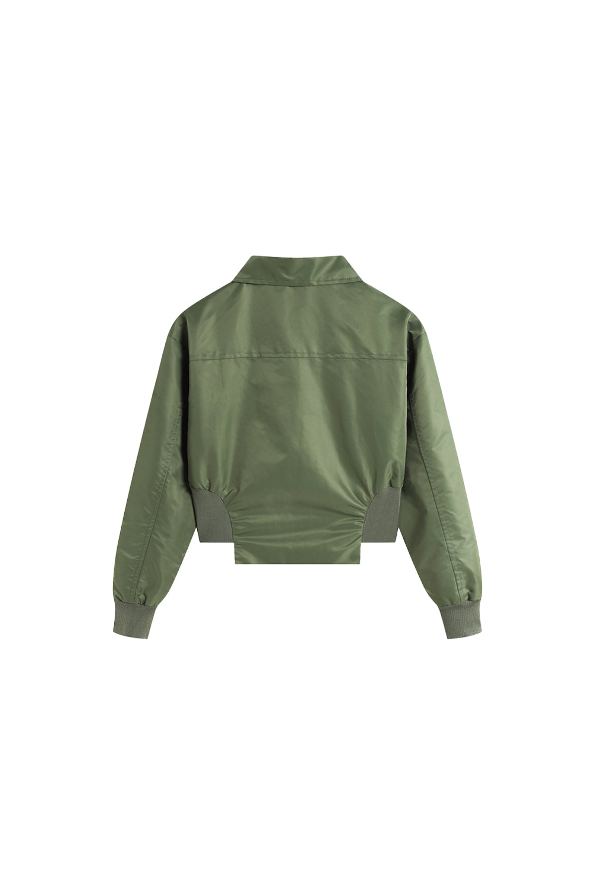 Collared Double Zip Jacket In Green