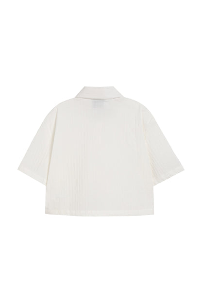 Cropped Shirt In White