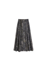 Denim Acid-Wash Long Skirt In Gray - YJ1NGZYZJ? Official
