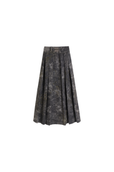 Denim Acid-Wash Long Skirt In Gray - YJ1NGZYZJ? Official