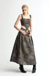 Denim Acid-Wash Long Skirt In Gray - YJ1NGZYZJ? Official