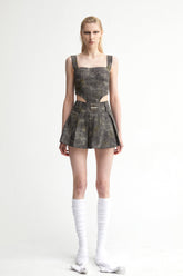 Denim Acid-Wash Skirt In Gray - YJ1NGZYZJ? Official