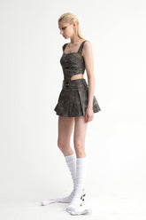Denim Acid-Wash Skirt In Gray - YJ1NGZYZJ? Official