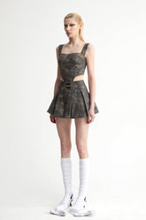 Denim Acid-Wash Skirt In Gray - YJ1NGZYZJ? Official
