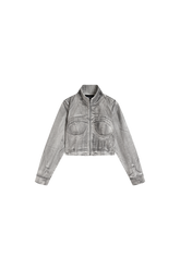 Denim Corset Jacket In Scrawl - YJ1NGZYZJ? Official