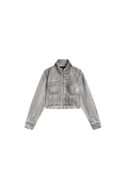 Denim Corset Jacket In Scrawl - YJ1NGZYZJ? Official