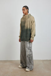 Distressed Oversized Sweater In Green - YJ1NGZYZJ? Official