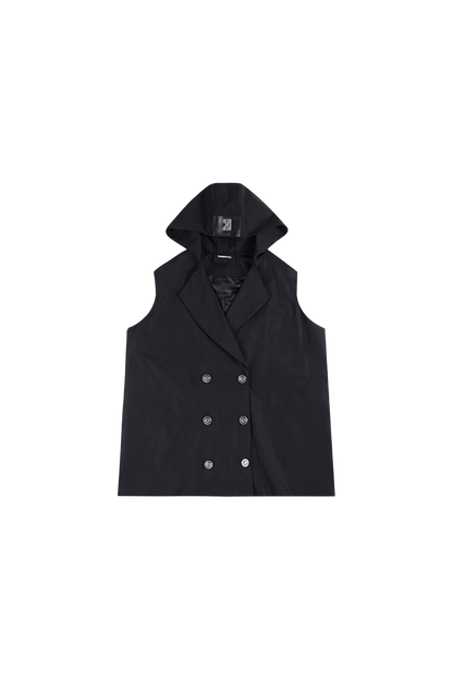 Hooded Double-Breasted Waistcoat - YJ1NGZYZJ? Official