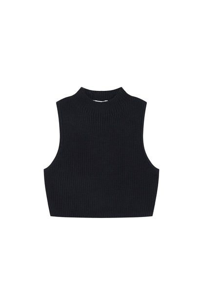 Knit Vest In Black - YJ1NGZYZJ? Official