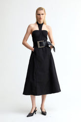 Nylon Halter Midi Dress - YJ1NGZYZJ? Official