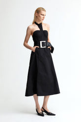 Nylon Halter Midi Dress - YJ1NGZYZJ? Official