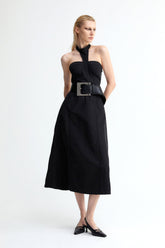 Nylon Halter Midi Dress - YJ1NGZYZJ? Official