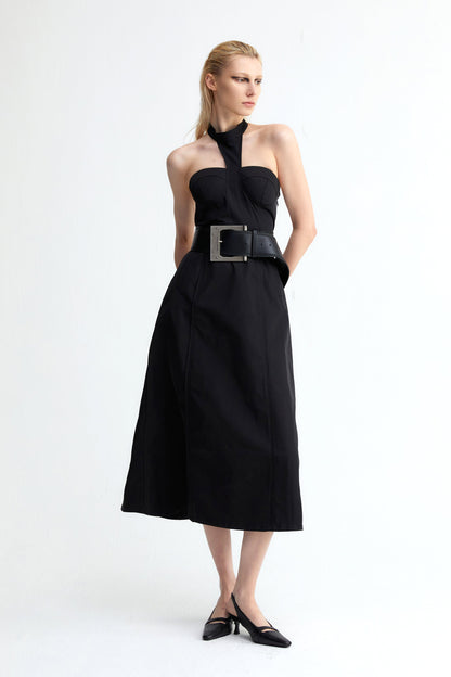 Nylon Halter Midi Dress - YJ1NGZYZJ? Official
