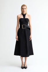Nylon Halter Midi Dress - YJ1NGZYZJ? Official