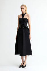 Nylon Halter Midi Dress - YJ1NGZYZJ? Official