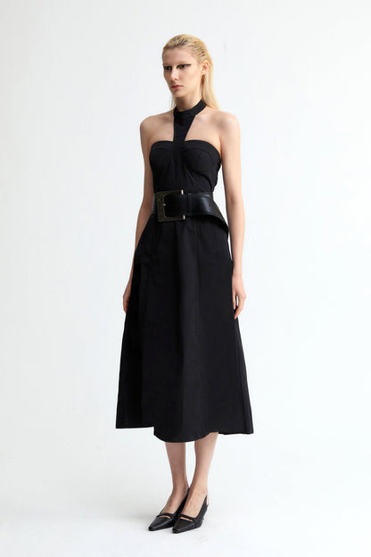 Nylon Halter Midi Dress - YJ1NGZYZJ? Official