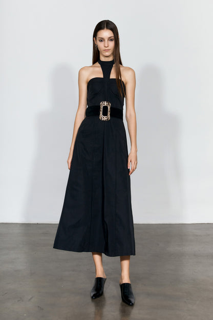 Nylon Halter Midi Dress - YJ1NGZYZJ? Official