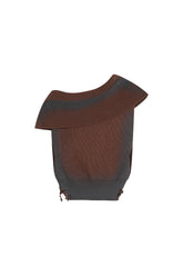 One Shoulder Knit Top In Brown - YJ1NGZYZJ? Official