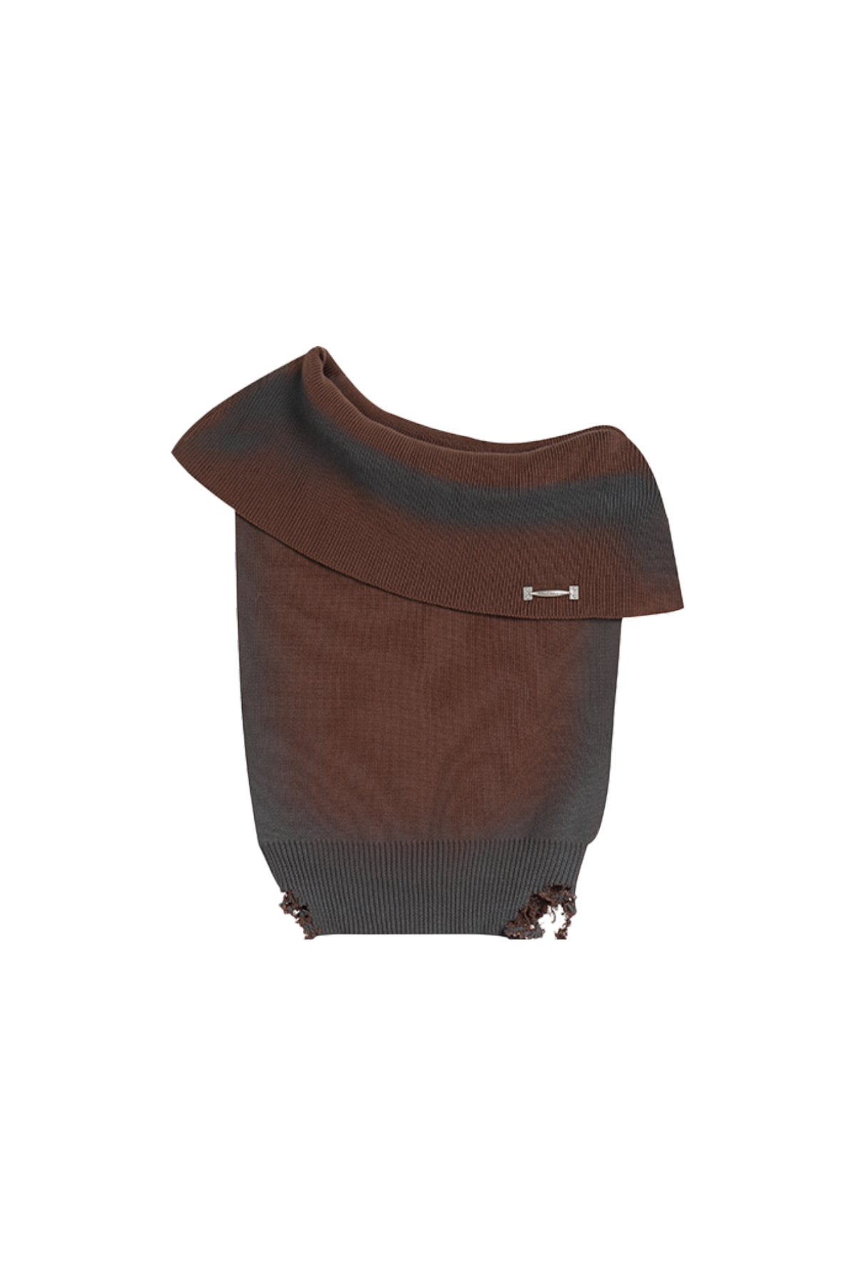 One Shoulder Knit Top In Brown - YJ1NGZYZJ? Official