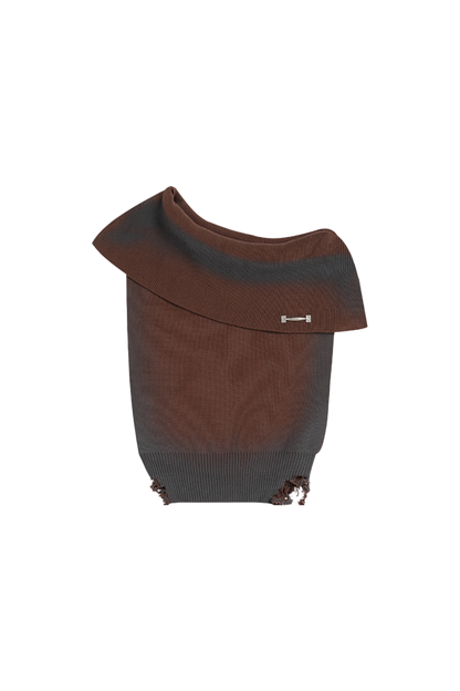 One Shoulder Knit Top In Brown - YJ1NGZYZJ? Official