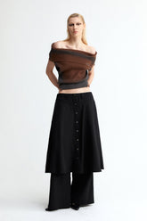 One Shoulder Knit Top In Brown - YJ1NGZYZJ? Official