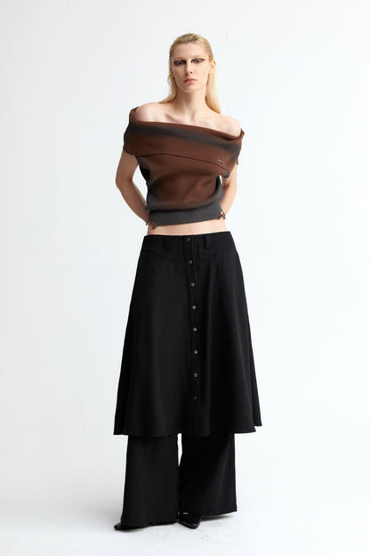 One Shoulder Knit Top In Brown - YJ1NGZYZJ? Official