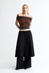 One Shoulder Knit Top In Brown - YJ1NGZYZJ? Official