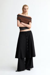 One Shoulder Knit Top In Brown - YJ1NGZYZJ? Official