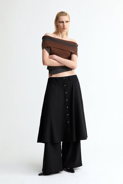 One Shoulder Knit Top In Brown - YJ1NGZYZJ? Official