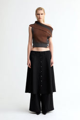 One Shoulder Knit Top In Brown - YJ1NGZYZJ? Official