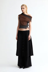 One Shoulder Knit Top In Brown - YJ1NGZYZJ? Official