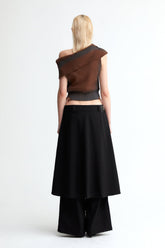One Shoulder Knit Top In Brown - YJ1NGZYZJ? Official