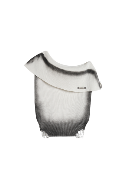 One Shoulder Knit Top In White - YJ1NGZYZJ? Official