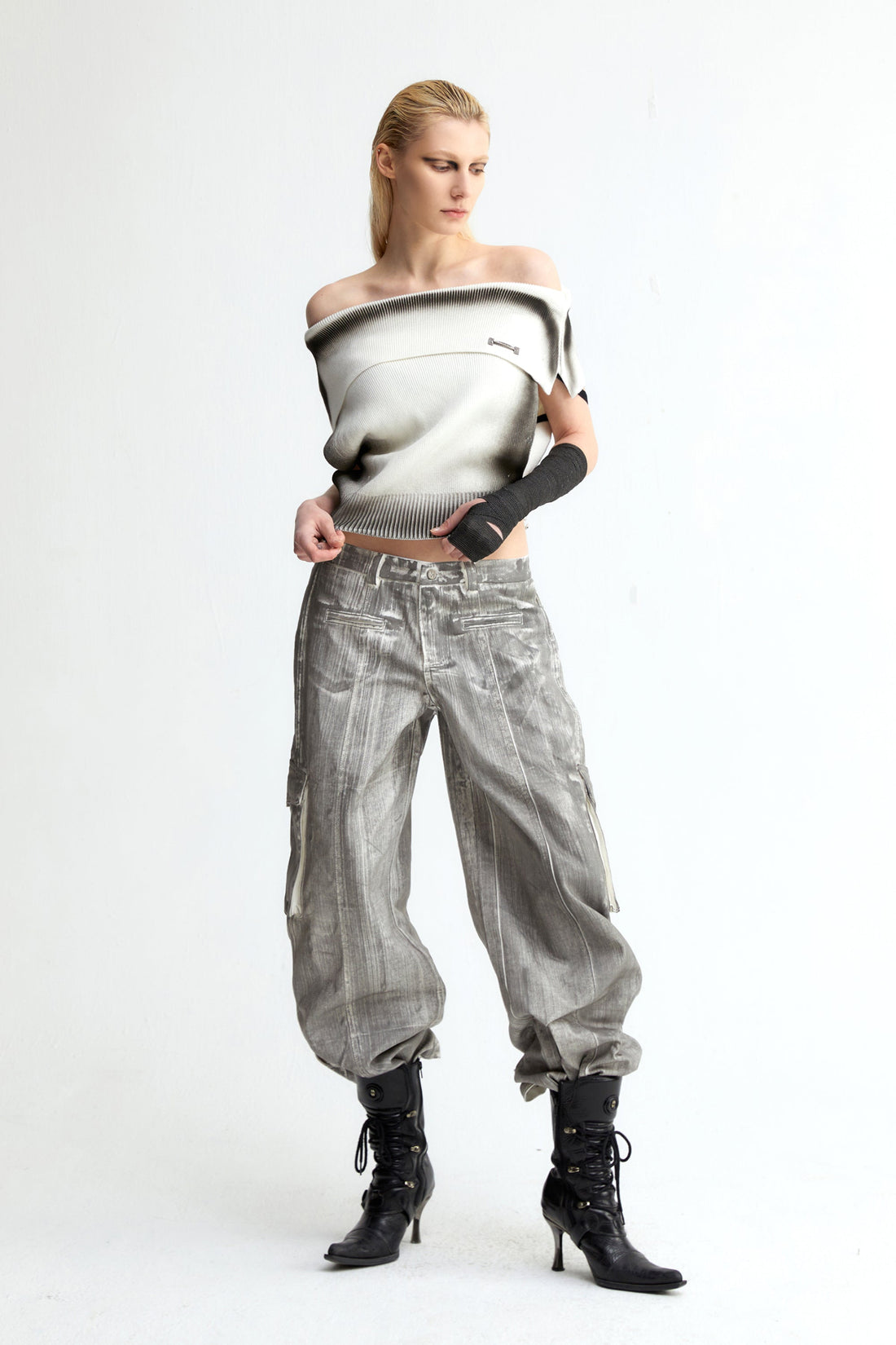One Shoulder Knit Top In White - YJ1NGZYZJ? Official