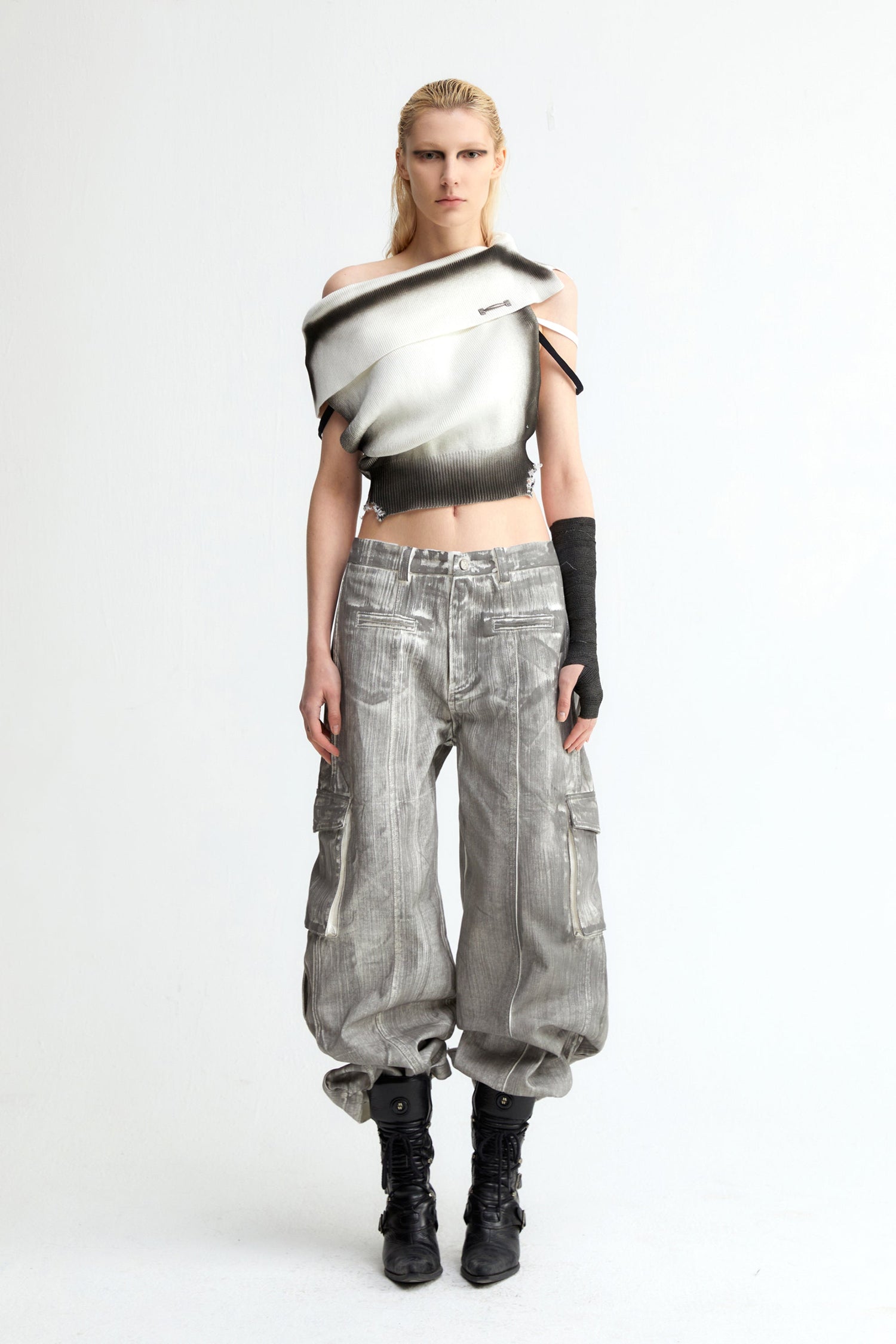 One Shoulder Knit Top In White - YJ1NGZYZJ? Official