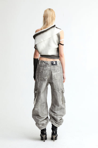 One Shoulder Knit Top In White - YJ1NGZYZJ? Official