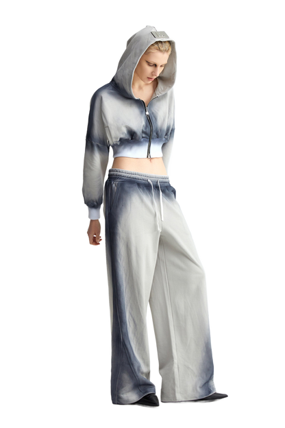 Blue Overdyed Hoodie With Socket Logo