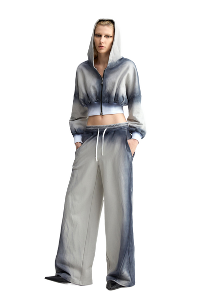 Blue Overdyed Hoodie With Socket Logo