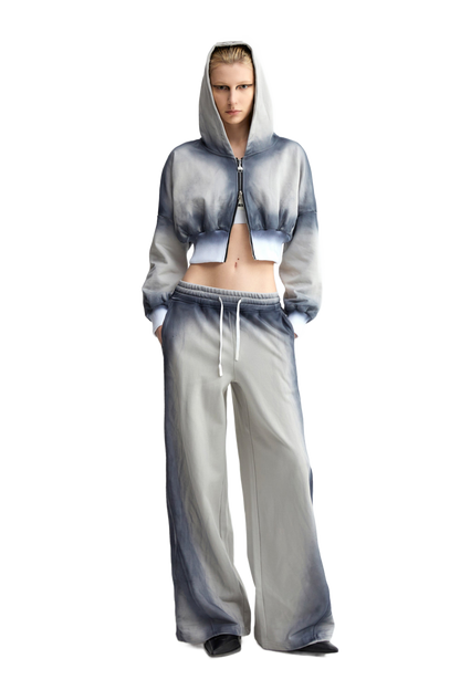 Blue Overdyed Hoodie With Socket Logo