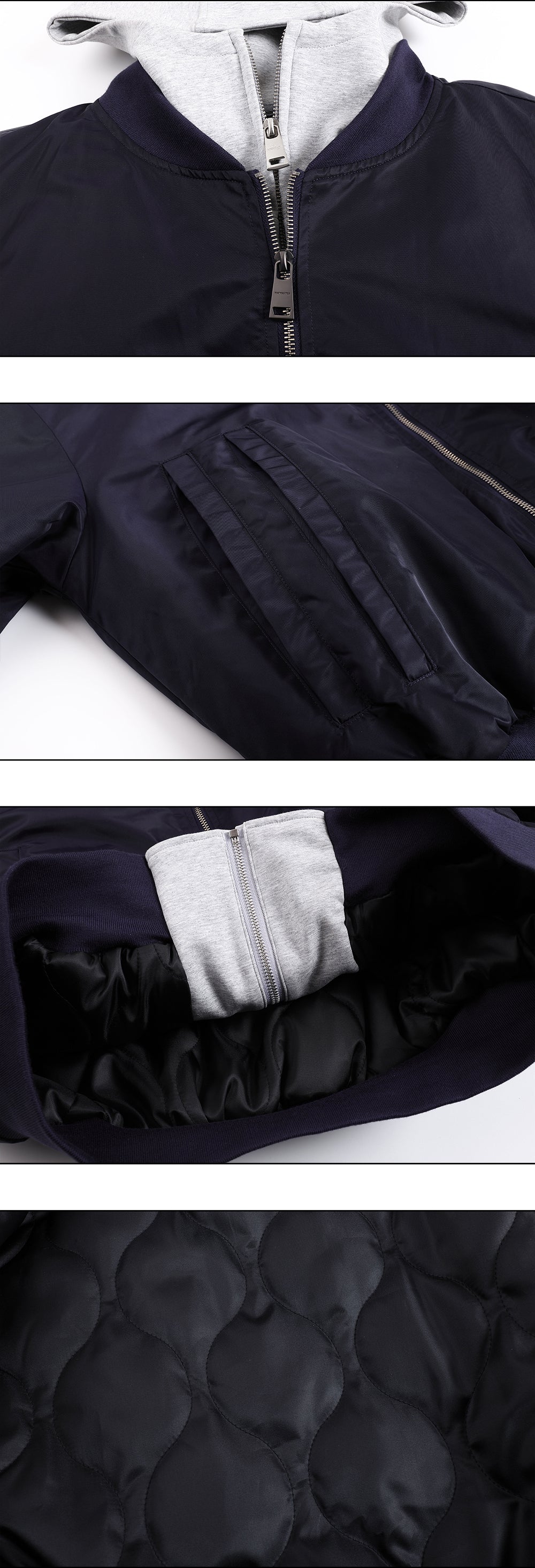 Oversized Bomber Jacket In Blue