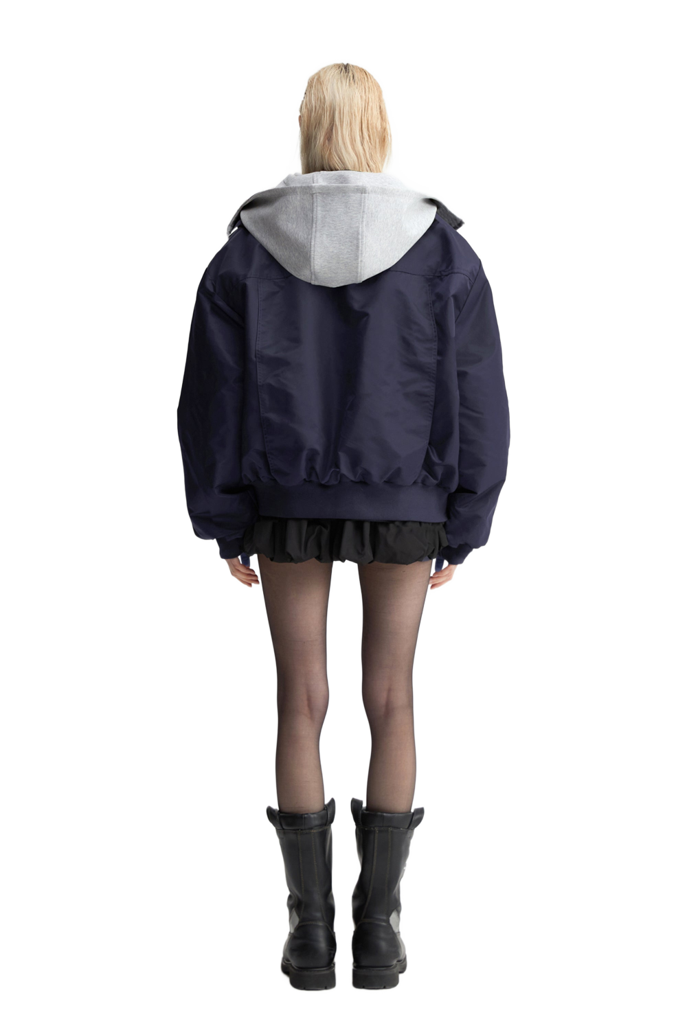 Oversized Bomber Jacket In Blue