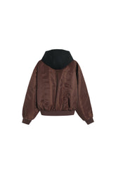 Oversized Bomber Jacket In Brown - YJ1NGZYZJ? Official