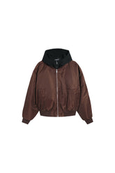 Oversized Bomber Jacket In Brown - YJ1NGZYZJ? Official