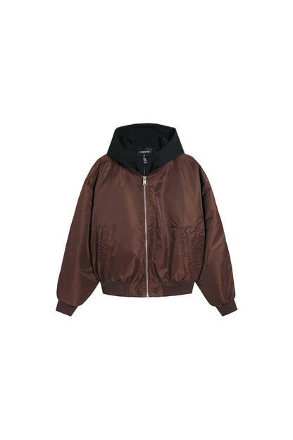 Oversized Bomber Jacket In Brown - YJ1NGZYZJ? Official