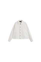 Oversized Denim Jacket In White - YJ1NGZYZJ? Official